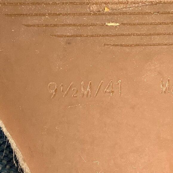 Lucky Brand Espadrilles Slip On Denim Blue Twist Knot Platform Sandals Sz 9.5M - Picture 10 of 11